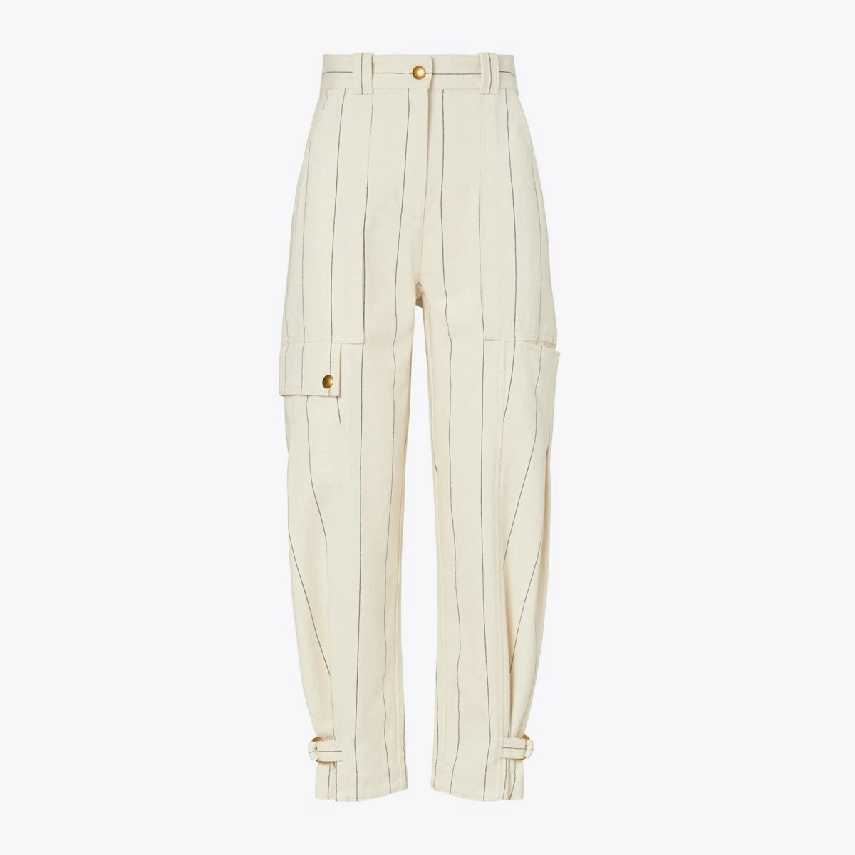 Tory Burch Striped Cotton Canvas Pant 2 Tory Burch Striped Cotton Canvas Pant - Image 2