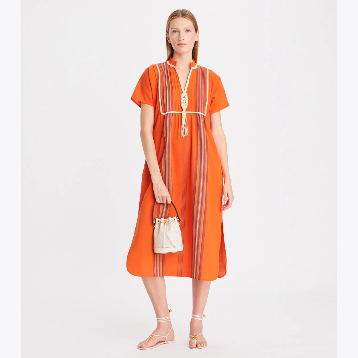 Tory Burch Striped Midi Caftan 3 Tory Burch Striped Midi Caftan - Image 3