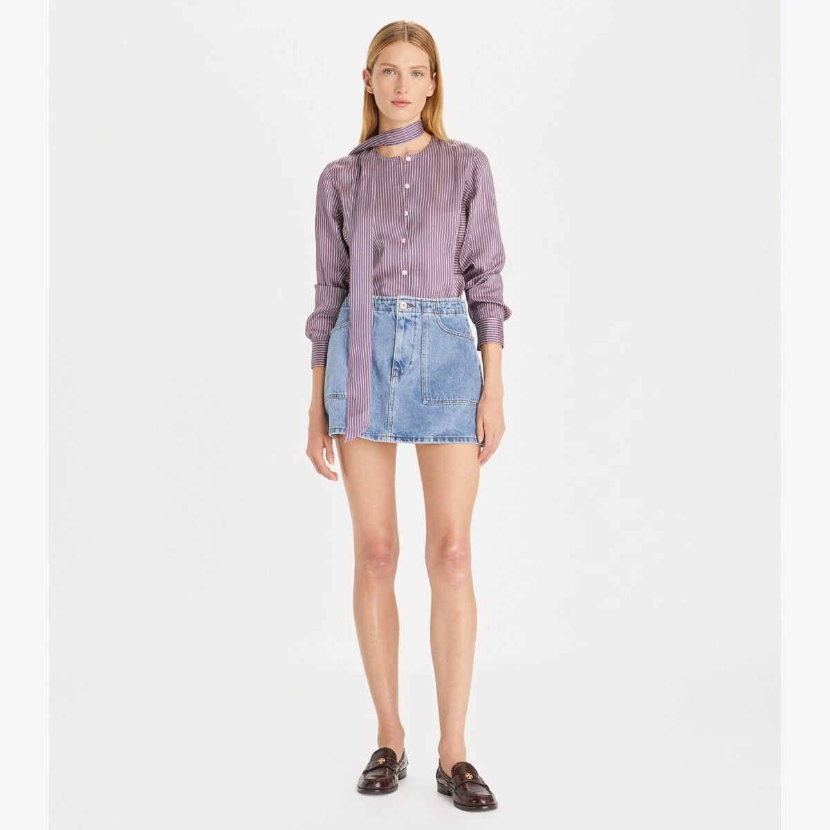 Tory Burch Striped Viscose Bow Blouse 2 Tory Burch Striped Viscose Bow Blouse - Image 2