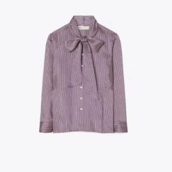 Tory Burch Striped Viscose Bow Blouse 6 Tory Burch Striped Viscose Bow Blouse -Tory Burch Sales 2024 Striped20Viscose20Bow20Blouse.TB 153854 502 SLFRO.pdp 1200x1200 1