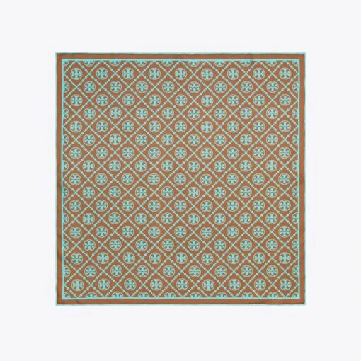 Tory Burch T Monogram Double-Sided Silk Square Scarf