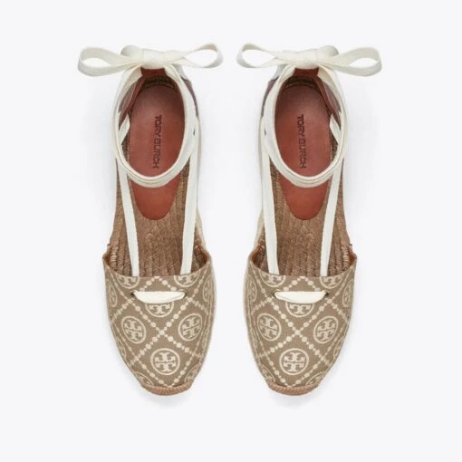 Tory Burch T Monogram Espadrille Wedge
