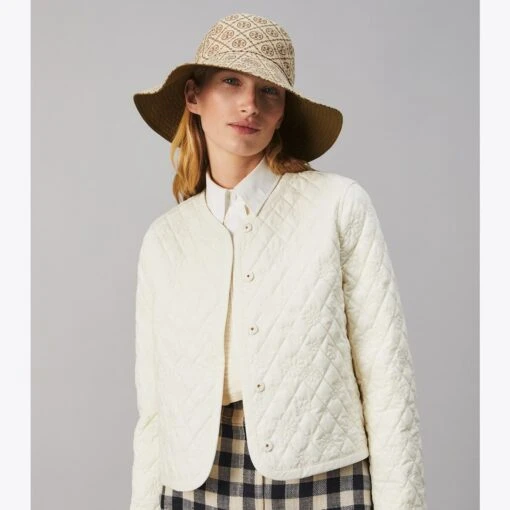 Tory Burch T Monogram Jacquard Reversible Bucket Hat
