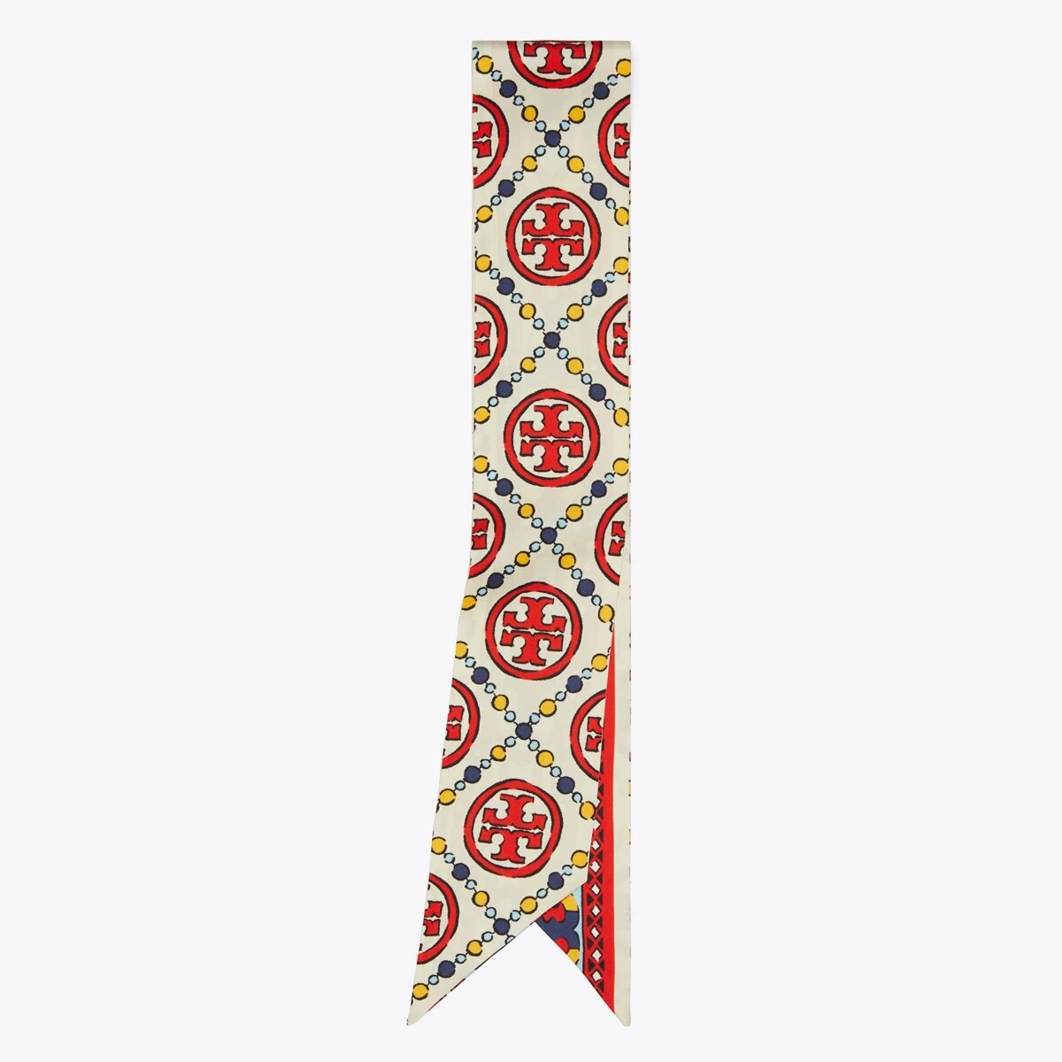 Tory Burch T Monogram Ribbon Tie 3 Tory Burch T Monogram Ribbon Tie - Image 3