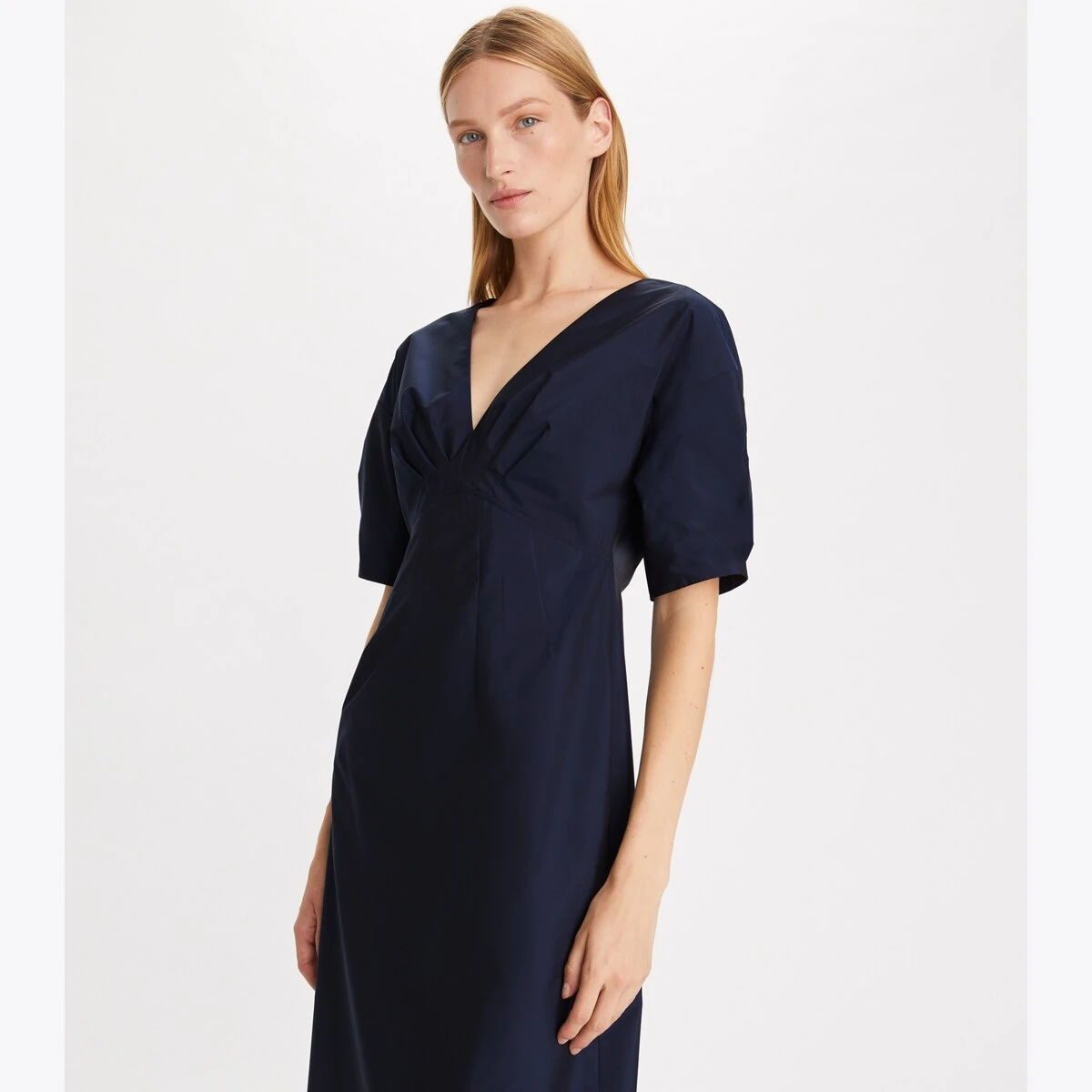 Tory Burch V-Neck Tech Poplin Dress 3 Tory Burch V-Neck Tech Poplin Dress - Image 3