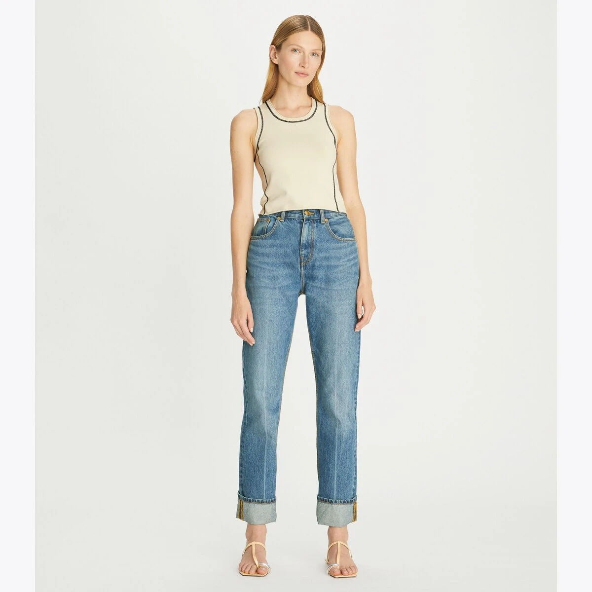 Tory Burch Viscose Cropped Knit Tank 6 Tory Burch Viscose Cropped Knit Tank - Image 6