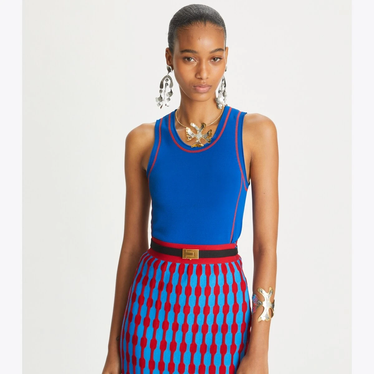 Tory Burch Viscose Cropped Knit Tank 4 Tory Burch Viscose Cropped Knit Tank - Image 4