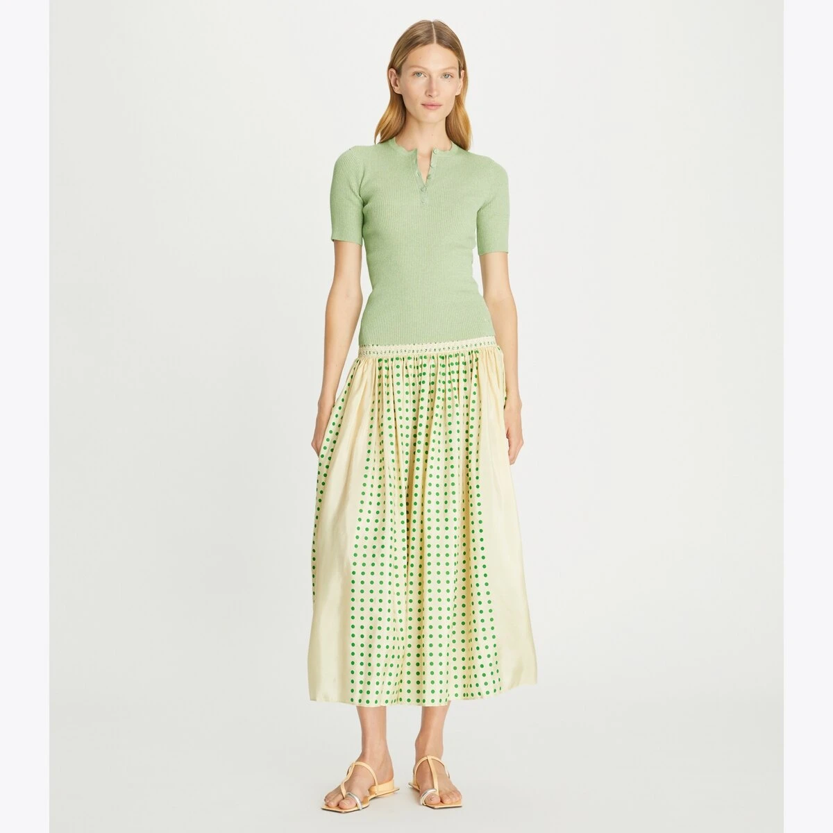 Tory Burch Viscose Ribbed Henley 4 Tory Burch Viscose Ribbed Henley - Image 4